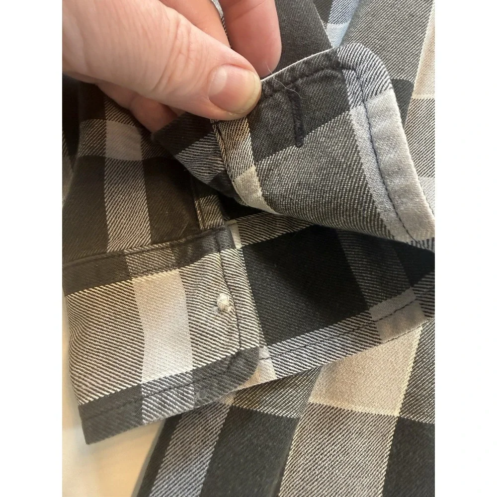 Vintage Y2K Polo Jeans Co Ralph‎ Lauren Plaid Flannel Shirt XL Grey Black Blue